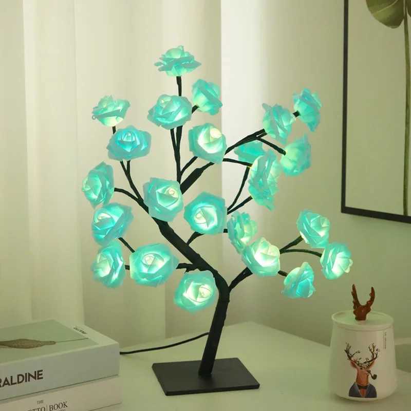 LED Table Lamp Rose Flower Tree USB Night Lights Christmas Decoration Gift for Kids Room Rose Flower Lighting Home Decoration C250913