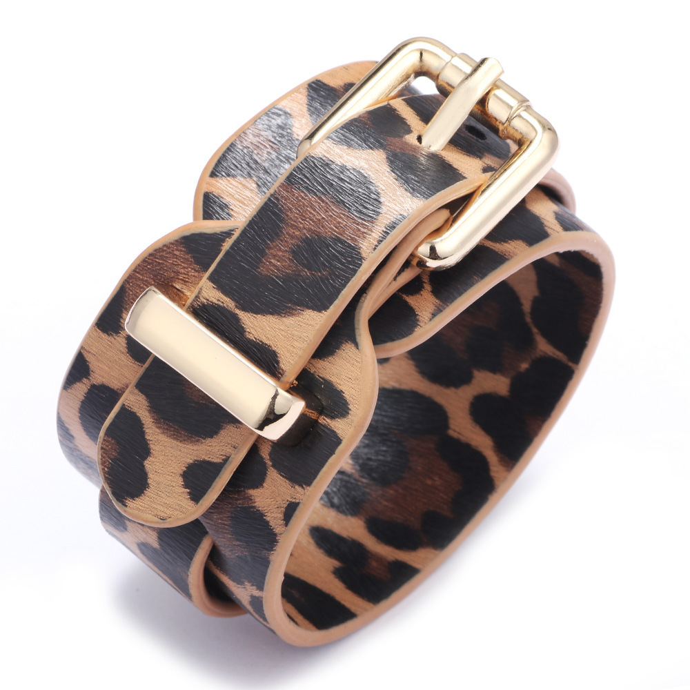 Fashion Women's PU Wide Bracelet Multi-color Adjustable Elegant Personality Simple Leather Wristband Jewelry ddmymoon