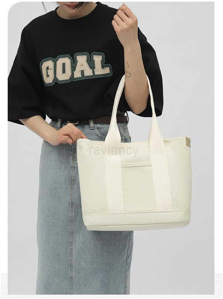 Canvas Tote Bag for Women Large Capacity MultiPocket Handbag Crossbody bag Satchel BagW250913