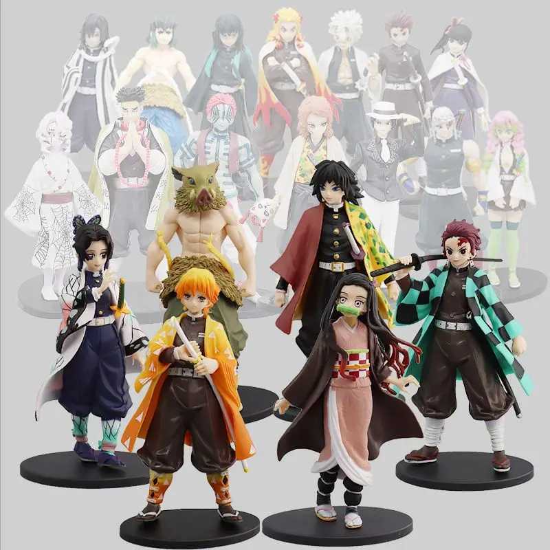 Demon Slayer doll Kamado Tanjirou Nezuko Action Figures Model Toys Zenitsu Figurine Inosuke Kimetsu No Yaiba Figura kids gift W250913
