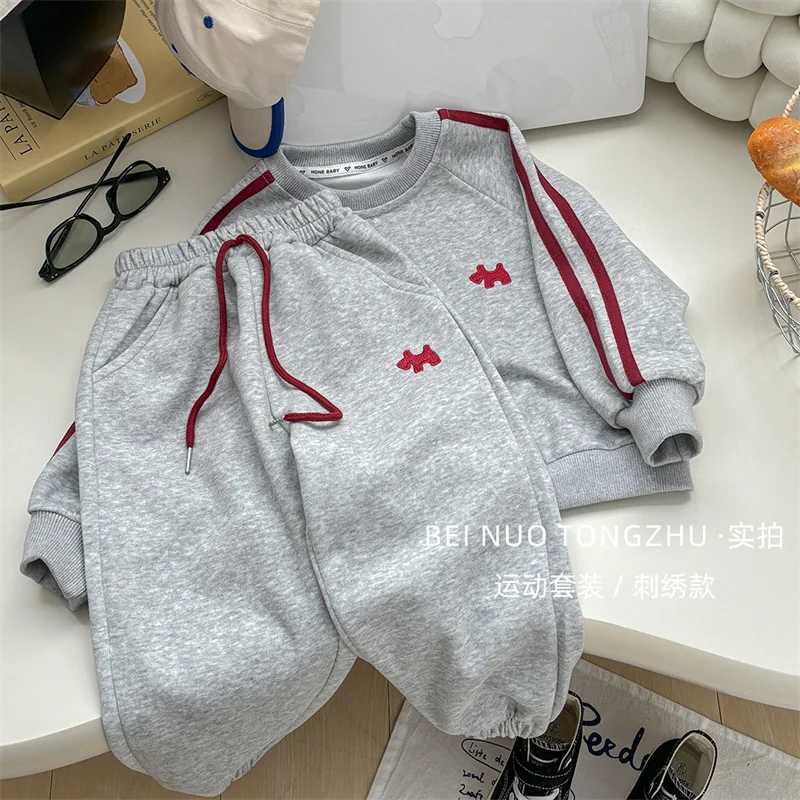 Boys Girls Autumn Sets Childrens Spring Clothes Suit Kids Fashion SweatshirtsPants 2Pcs Outfits Teenager Sports Clothing 114Y C250913
