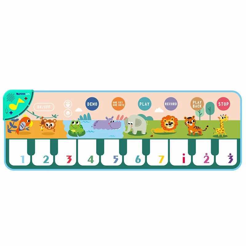 110x36cm Musical Piano Mat for Kids Toddlers Floor Keyboard Dance Mat with 8 Animal Sounds Baby Mat Educational Toys C250913