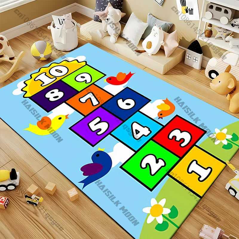 Cartoon Hopscotch Numbers Game Carpet for Living Room Game Rugs Soft Floor Cartoon Rugs Bathroom Rug Mat Yoga Mat C250913