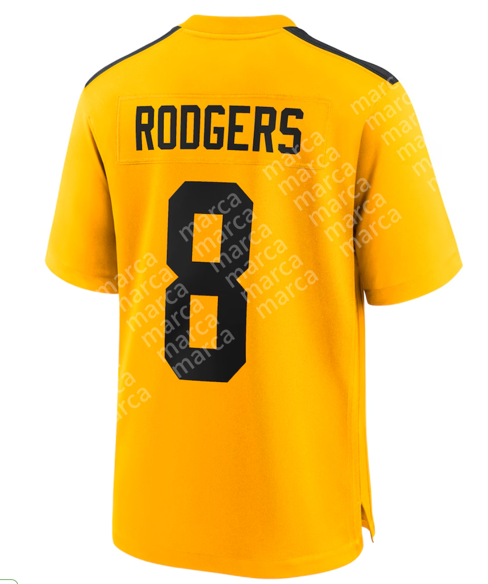 Personalized 8 Aaron Rodgers Will Howard Custom Football Jersey Metcalf WATT Fields Fitzpatrick Wilson Embroidered Letter Number Design333
