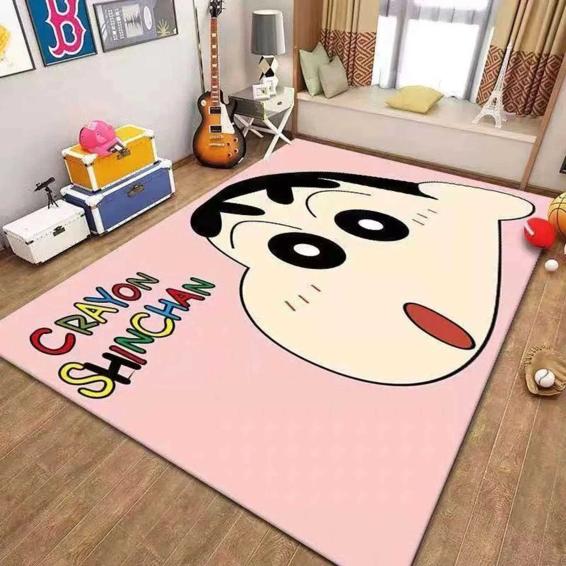 MINISO CrayonShinchan Anime Printed Carpet Home Sofa Coffee Table Area Rugs Large Size Bedroom Floor Mat Washable Doormat C250913