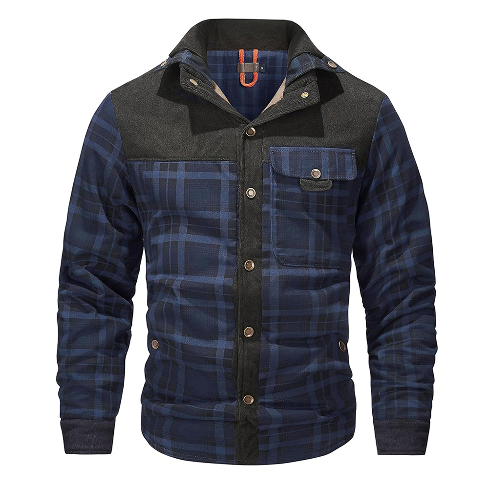 Men Plaid Shirt Warm 2025 New Autumn and Winter Flannel Long-Sleeved Shirts Casual Fashion Plaid Mens Jackets