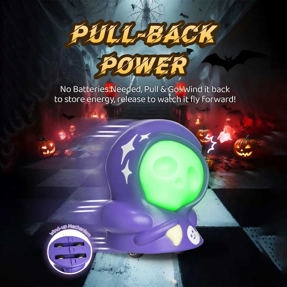 Halloween Gift Grim Reaper Night Lights Pullback Vehicle Car Toy Skull Night Light Decoration Action Figure Anime Gifts For Kid C250913