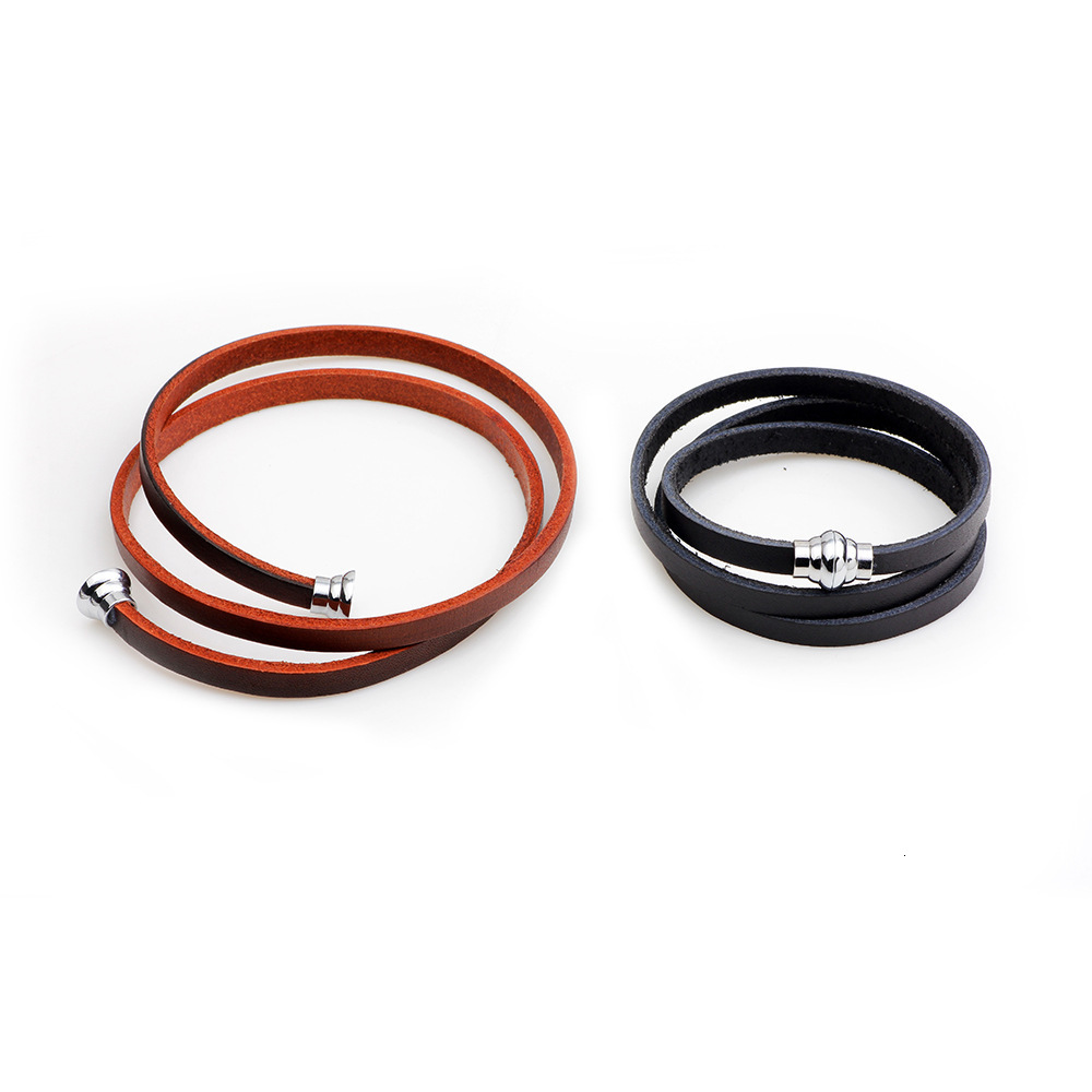 Classic Fashion Multi-layer Wrap Bracelet for Men, Unique Street Style Genuine Leather Versatile Accessory ddmymoon
