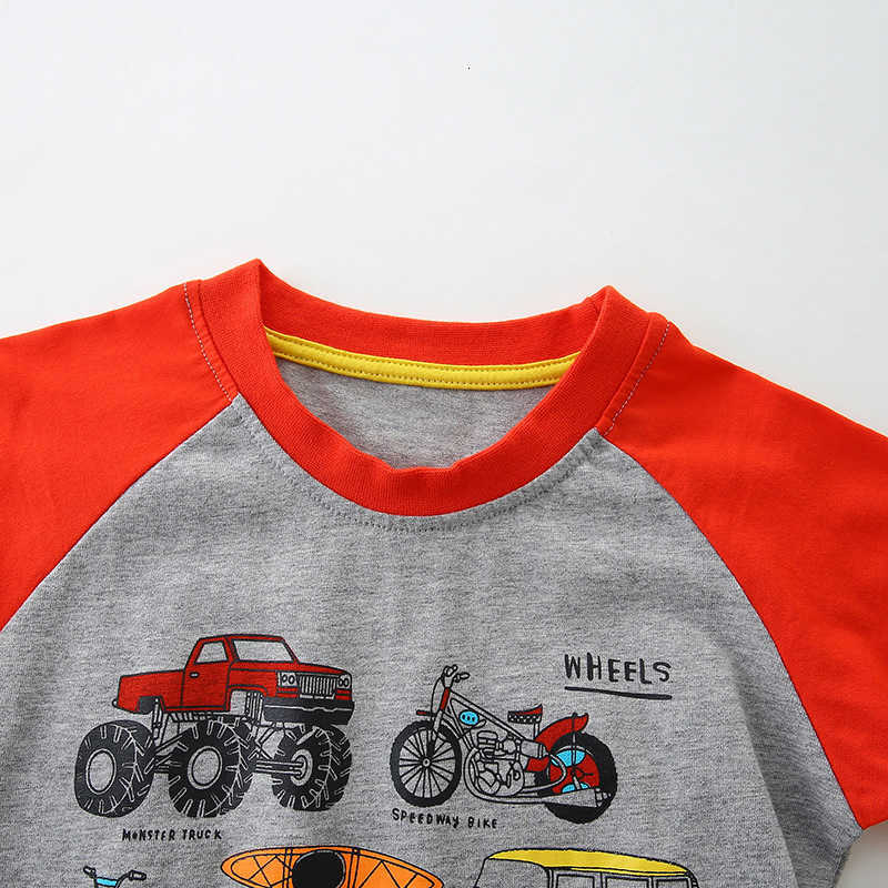 Summer New Boys' Short Sleeve T-Shirt Wind Cartoon Round Neck Top Baby T-Shirt