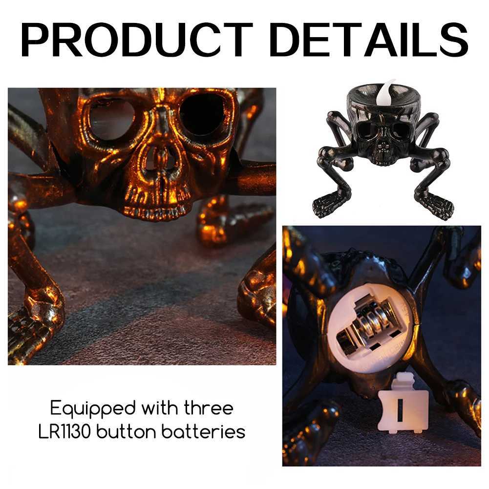 Halloween Decoration Skeleton Hand Holding Lantern Battery Operated Skeleton Foot LED Night Light For TrickorTreat Display C250913