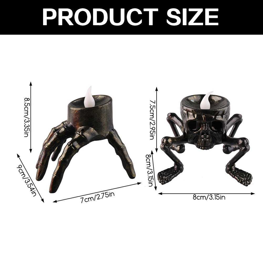 Halloween Decoration Skeleton Hand Holding Lantern Battery Operated Skeleton Foot LED Night Light For TrickorTreat Display C250913