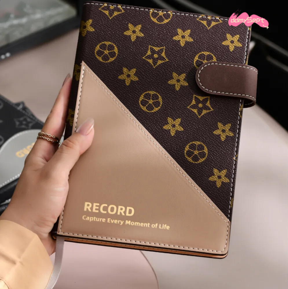 wholesale Creative Art Vintage A5 Hardcover Lined Notebook Business Office High-Quality Printable Meeting Schedule Work Memo High-End Journal 250818 d