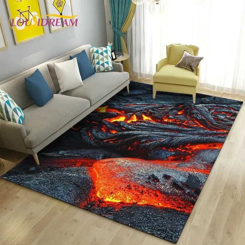 3D Volcanic Lava Carpet Living Room Non Slip Floor Mat Coffee Table Area Carpet Rugs for Bedroom Carpets for Bed Room C250913
