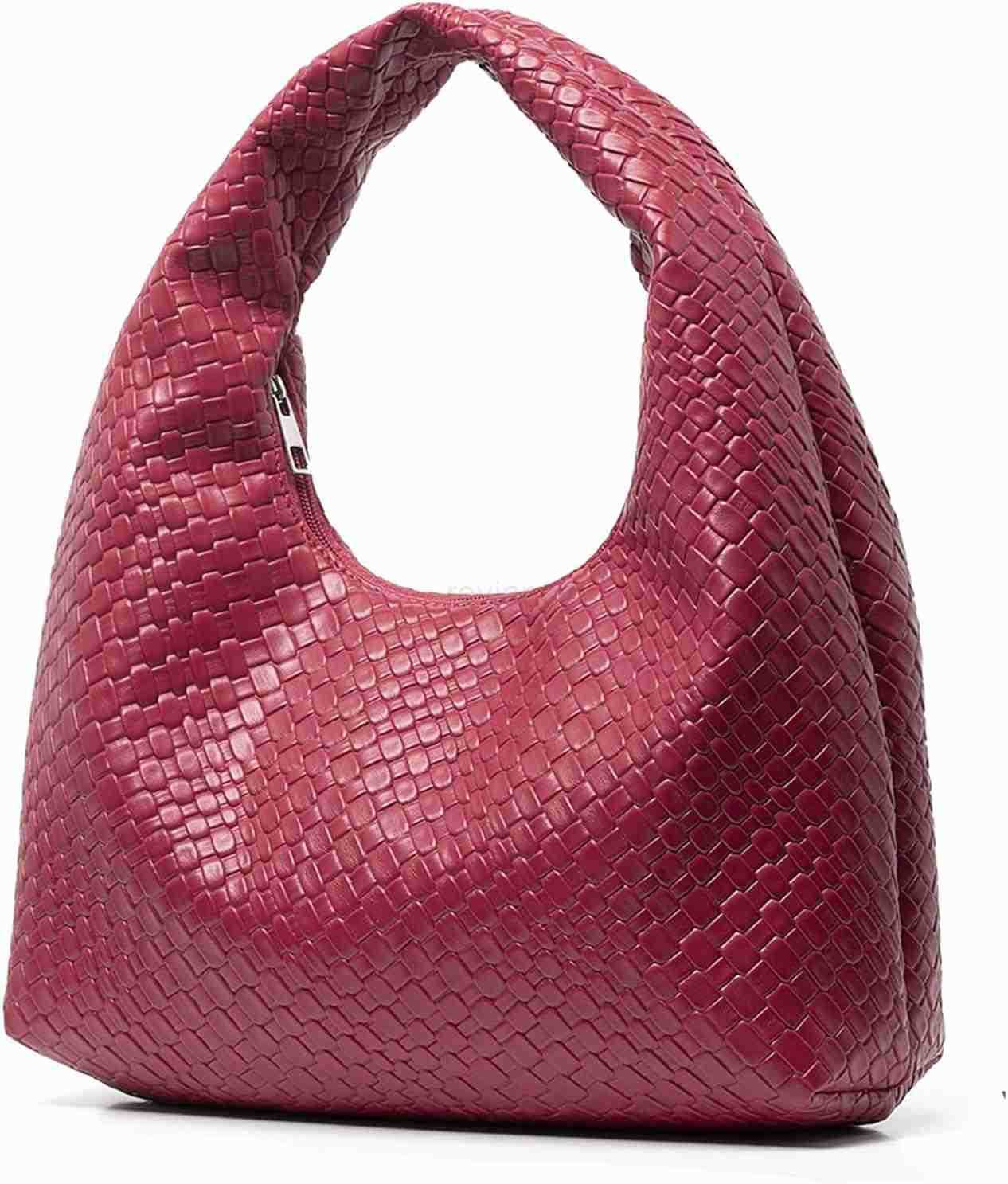 Bag for Women Top Handle Shoulder Bag PU Leather Woven Tote Handbag Purses for WomenW250913