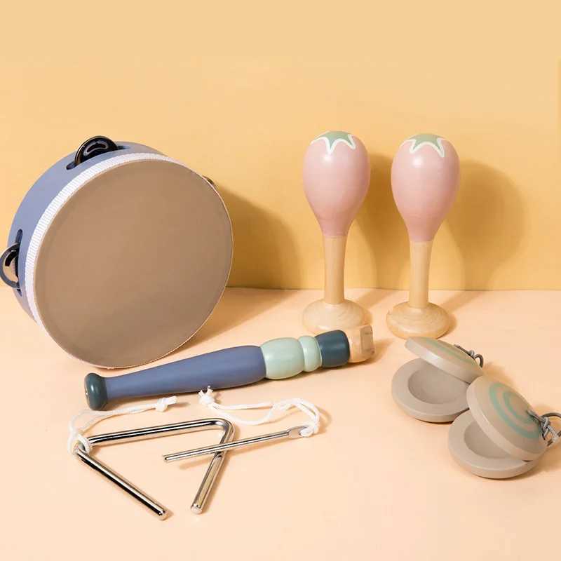 Montessori Wooden Music Discovery Kit 5in1 Set Baby Sensory Toys with Xylophone Shakers Triangle NonToxic Early Learning Gift C250913