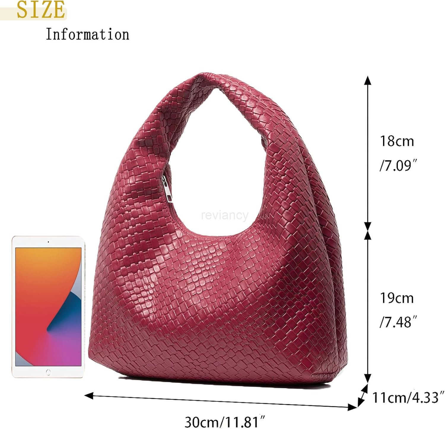 Bag for Women Top Handle Shoulder Bag PU Leather Woven Tote Handbag Purses for WomenW250913