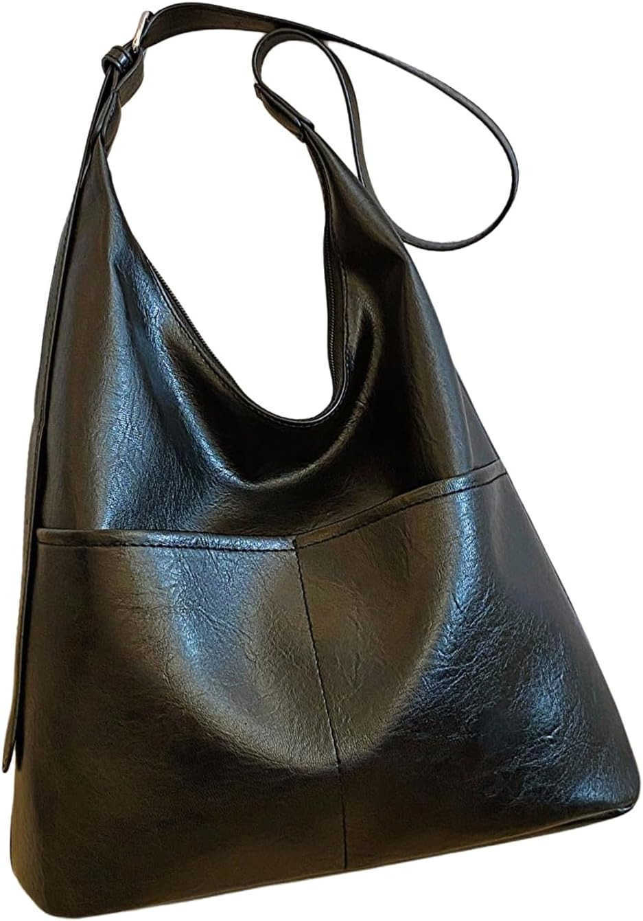 Womens Leather Shoulder Bag Top Handle Work Shopping Handbags with ZipperW250913