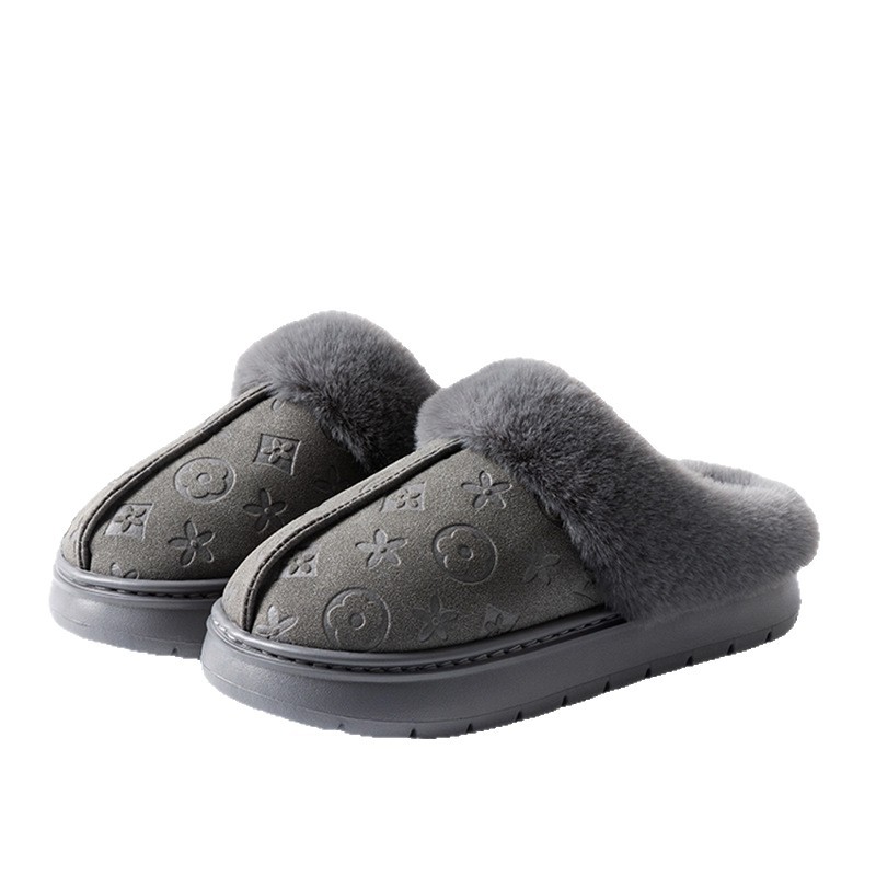 free Shipping Cotton slippers winter home shoes with plush insulation thick soled outdoor indoor fashionable cotton slippers HOT