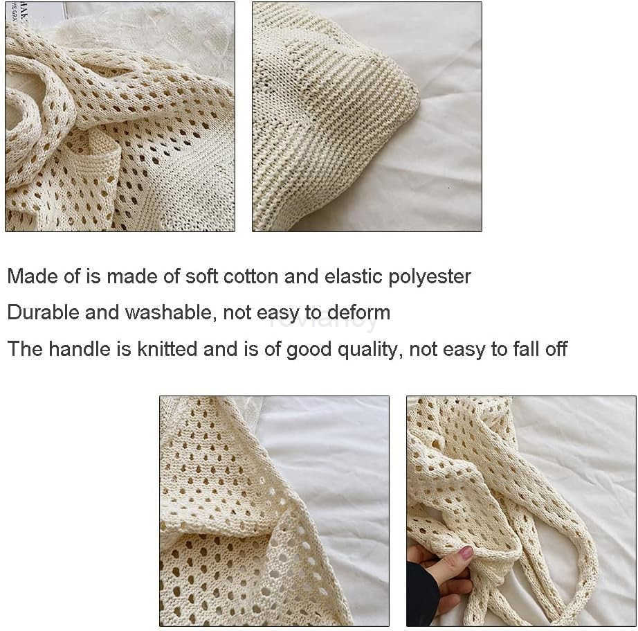 Crochet HandBags Hobo Knitted Tote Bag Aesthetic Summer Purses for Women Crochet Beach HandbagW250913