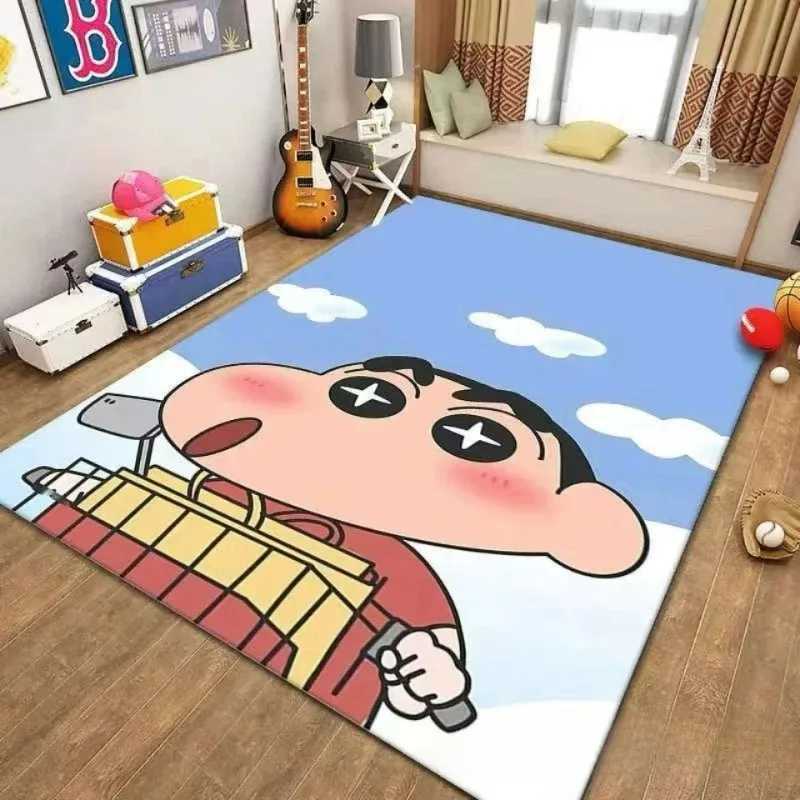 MINISO CrayonShinchan Anime Printed Carpet Home Sofa Coffee Table Area Rugs Large Size Bedroom Floor Mat Washable Doormat C250913