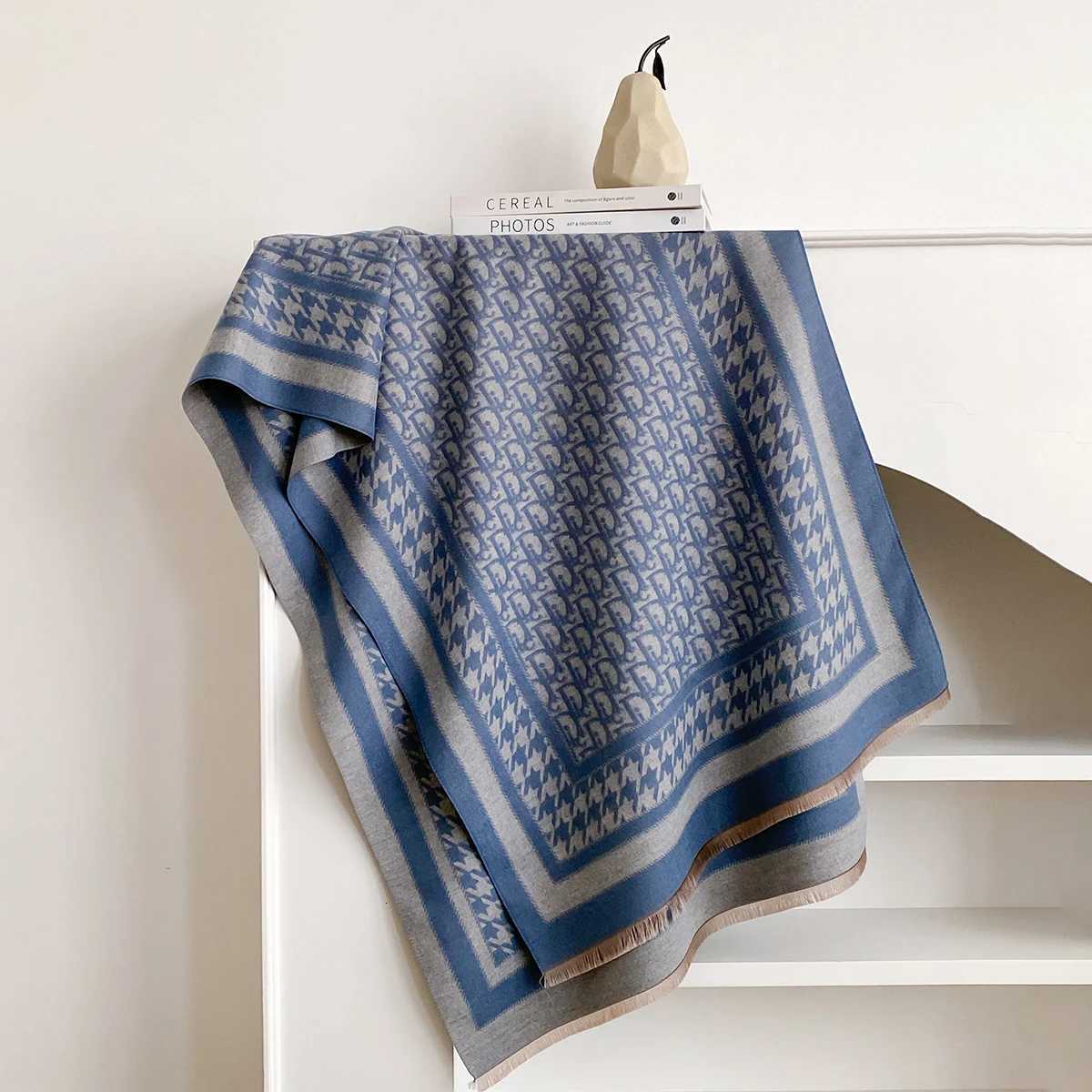 Egant Design Winter Warm Cashmere Jacquard Scarves High Quality Wen Thicken Wrap Shawl Ladies tter Print Pashmina Scarf G250912