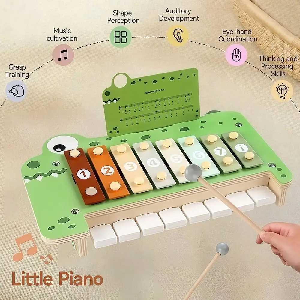 Plastic Musical Piano Toy Sound Montessori Kids Keyboard Xylophone Music Learning Early Education Music Instrument Toys C250913