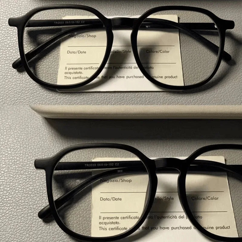 Big Face Large Size Optical Spectacle Frame Men Women 150mm Oversized Round Glasses Anti Blue Light TR90 Matte Eyeglasses 250912