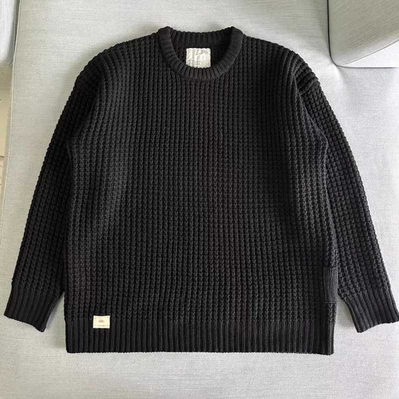 Heavy Knit Madness Sweaters Autumn Winter High Quality Casual Unisex Loose Waffle Pattern MDNS Sweater Pullover W250905