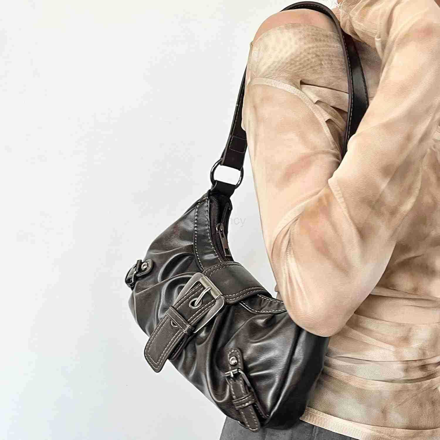 Womens Handbag Bag Y2K Top Handle Shoulder Purse Hobo CluTCh Bags Small Goth Studded Punk PursesW250913