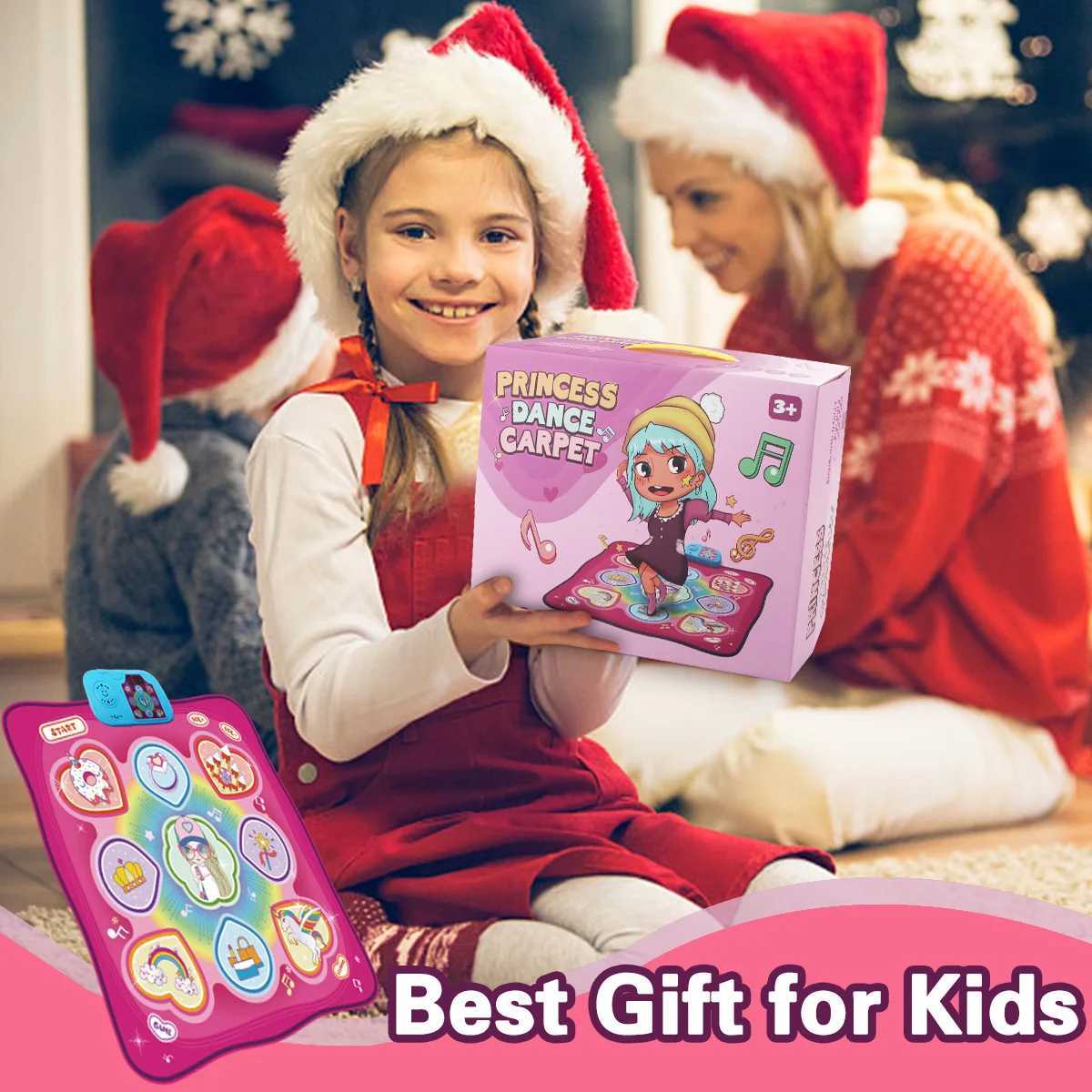 90x90cm Music Play Mat Educational Toys For Kids Large Elecrtic Dancing Mat With Lights Keyboard With 3 Game Modes Sport Toys C250913