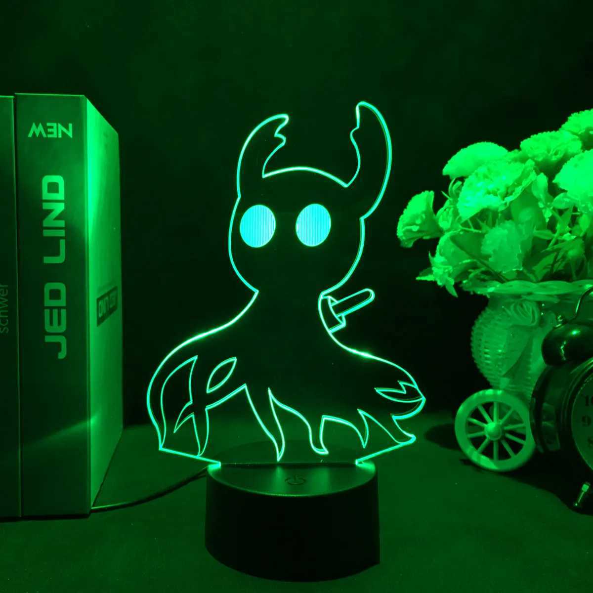 Hollow Knight Game 3D Lamps Led RGB Neon Night Lights Birthday Toys Cool Gift For Friends Kid Bed Room Table Decoration C250913