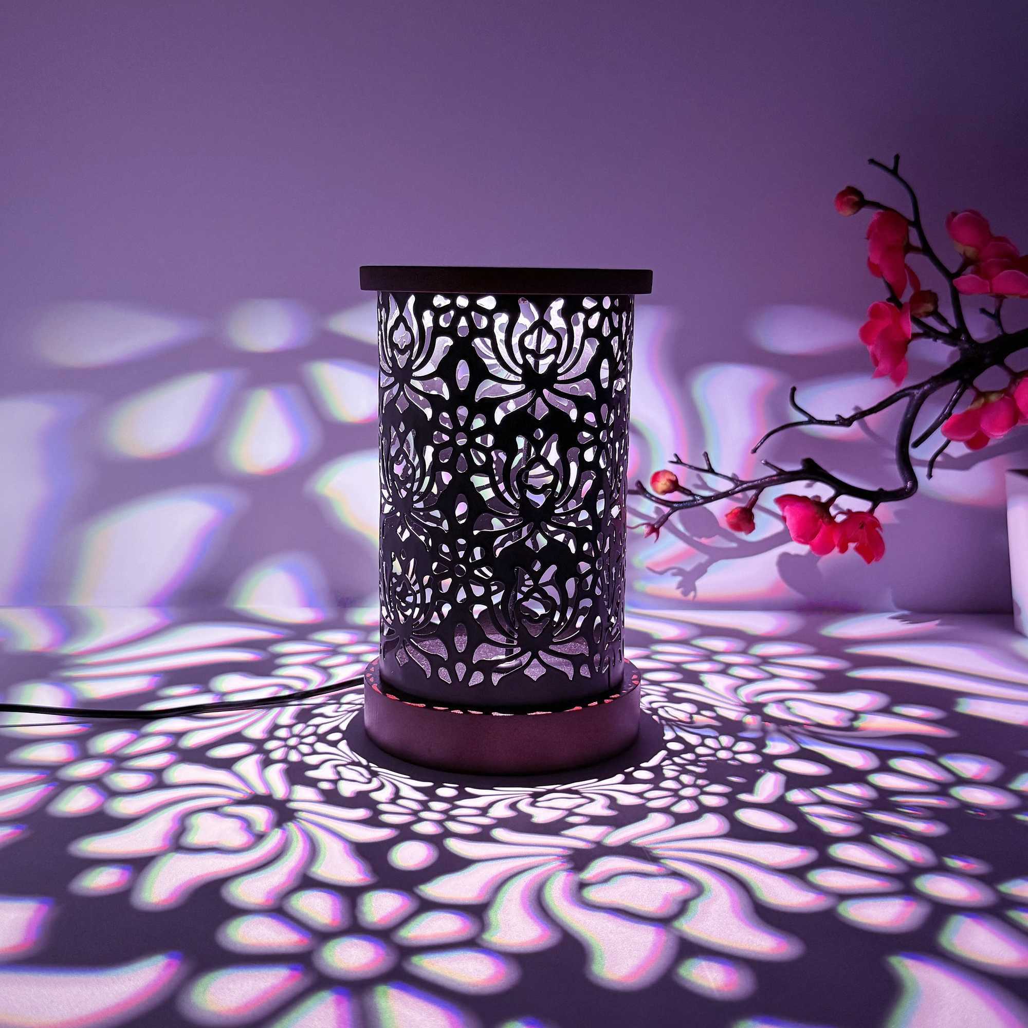 1pc Flower Pattern Ambient Light with USB Power Supply Touch Control 7 Colors Ambient Decorative Light Gift C250913