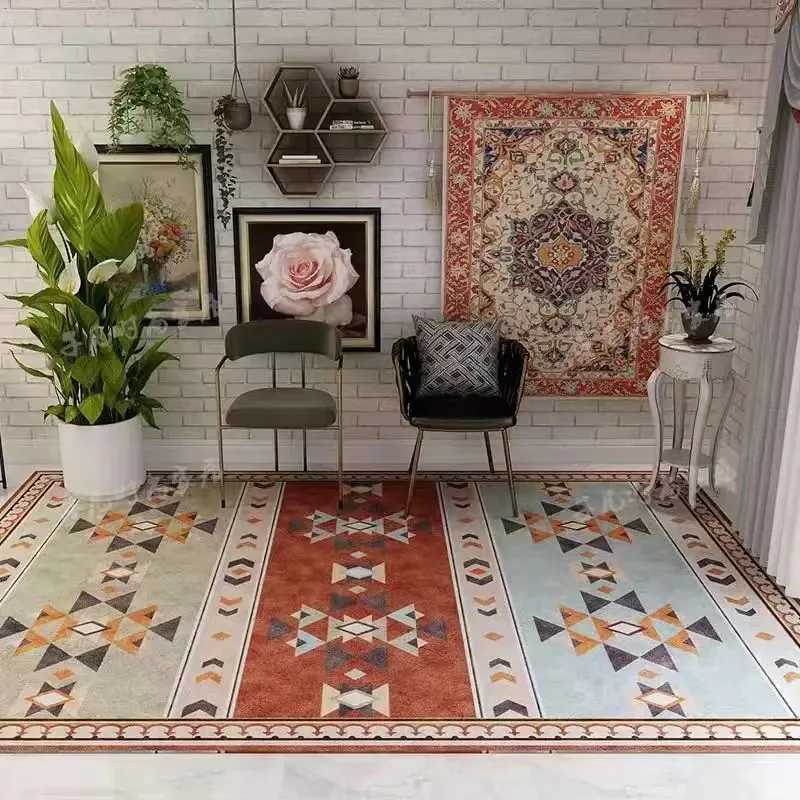 VIKAMA 50X80CM Crystal Pile Carpet Living Room Bedroom Coffee Table Sofa Mat Washable And StainResistant Large Rug Prayer Mat C250913