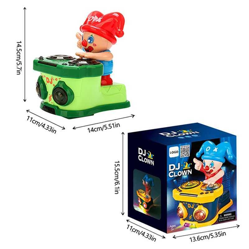 Clown DJ Toy with Music and Moving Turntable Interactive Playset for Kids Develops Imagination and Motor Skills C250913