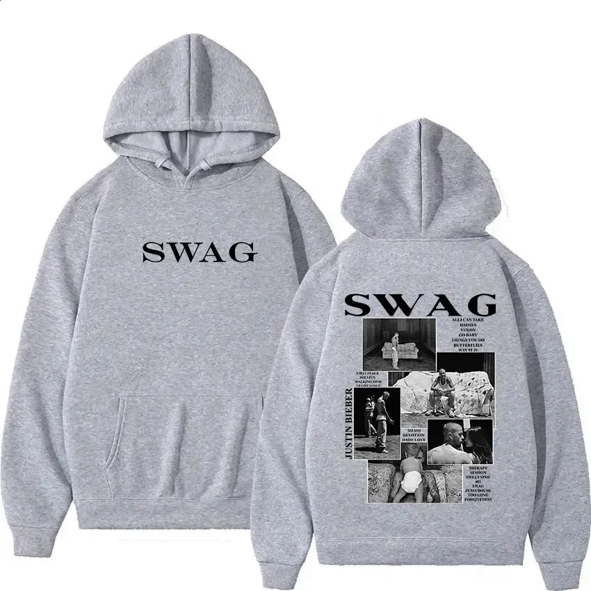 Justin Biebers SWAG Tour 2025 album Merch mens hoodie rock big size fashion hooded sweatshirt high quality 250912