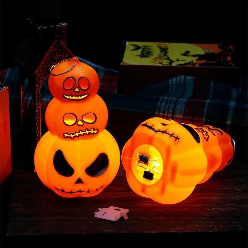 Halloween Pumpkin Night Lamp Lantern Handheld Halloween Pumpkin Pile Ornament Lamp Party Prop Lantern Halloween Night Lights C250913