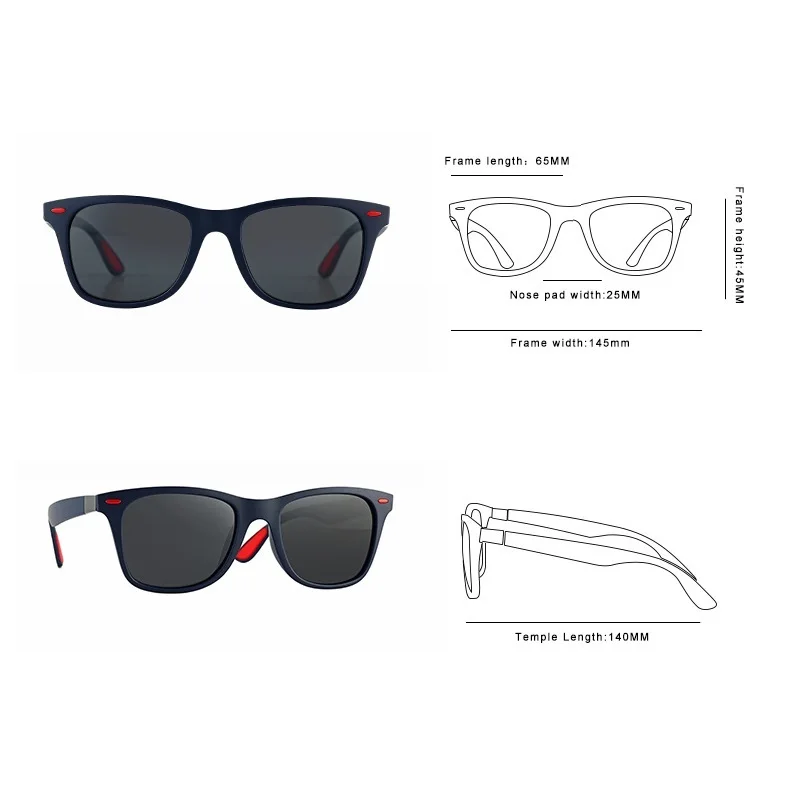Magnetic Chain Polarized Retro Sunglasses UV400 TR90 Frame For Men Women Y2K Style Driving Fishing