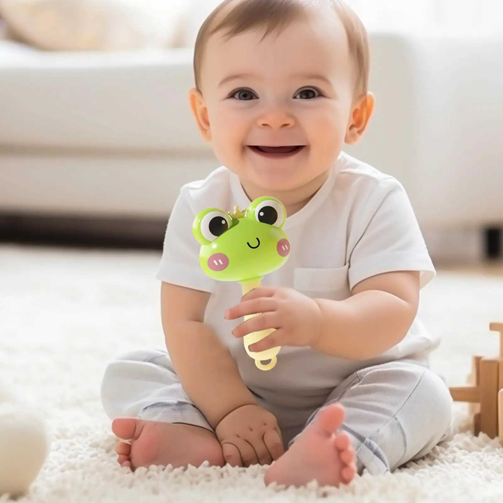 new Enlightenment Cute Frog Duck Maracas For MusicCreative Baby Musical Instrument Rattle Shaker Toys For Kids Birthday Gifts C250913