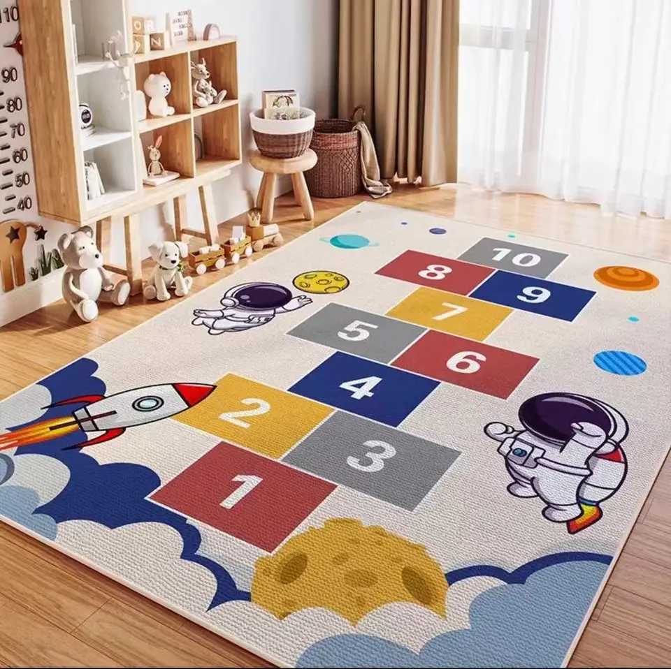 VIKAMA Cartoon Four Seasons Early Education Childrens Rolling Pad Living Room Crystal Felt Carpet Home Decoration C913 H260226
