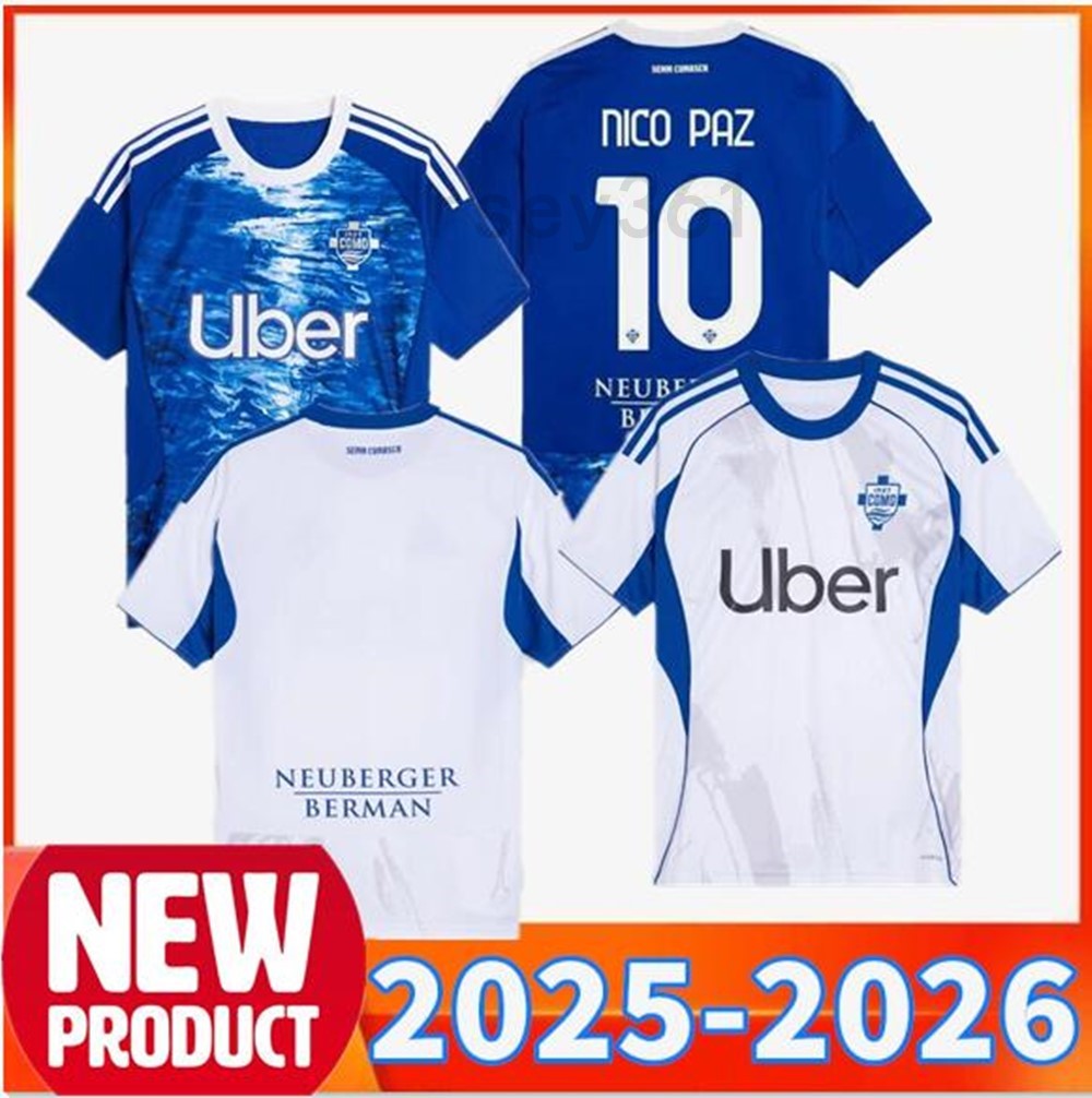 25 26 COMO 1907 Soccer Jersey NICO PAZ football shirts Kit 2025 2026 home away GABRIELLONI CUTRONE FADERA STREFEZZA CERRI VERDI maillots de futol camesita foot