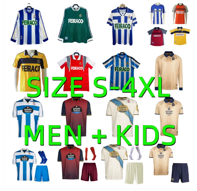 1997 1998 1999 2000 2025 2026 Deportivo La Coruna Retro Soccer Jerseys de MAKAAY DJALMINHA depor TRISTAN VALERON 94 95 96 97 98 99 00 01 03 classic Away Football Shirts