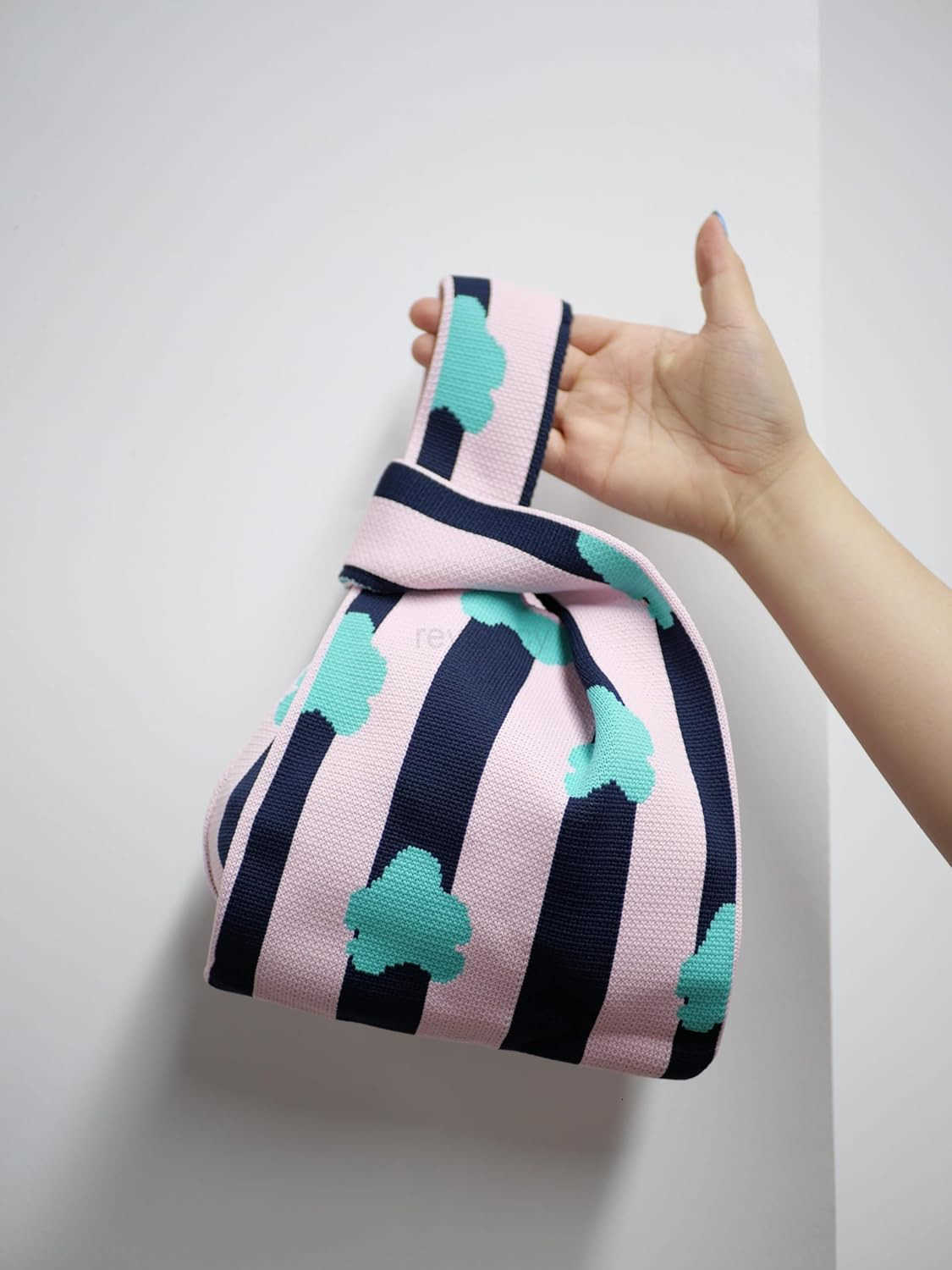 Womens Wrist Handbag Wristlet Handbag Sleeve Knot Pouch Portable Purse Tote Gift Bag Cute PatternW250913