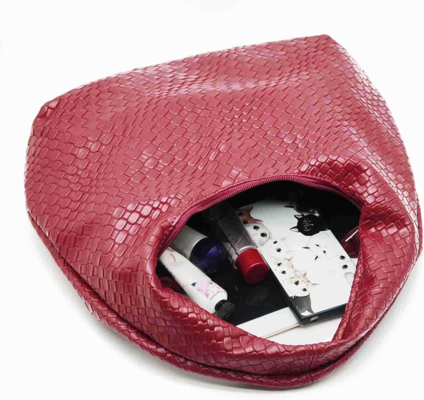 Bag for Women Top Handle Shoulder Bag PU Leather Woven Tote Handbag Purses for WomenW250913