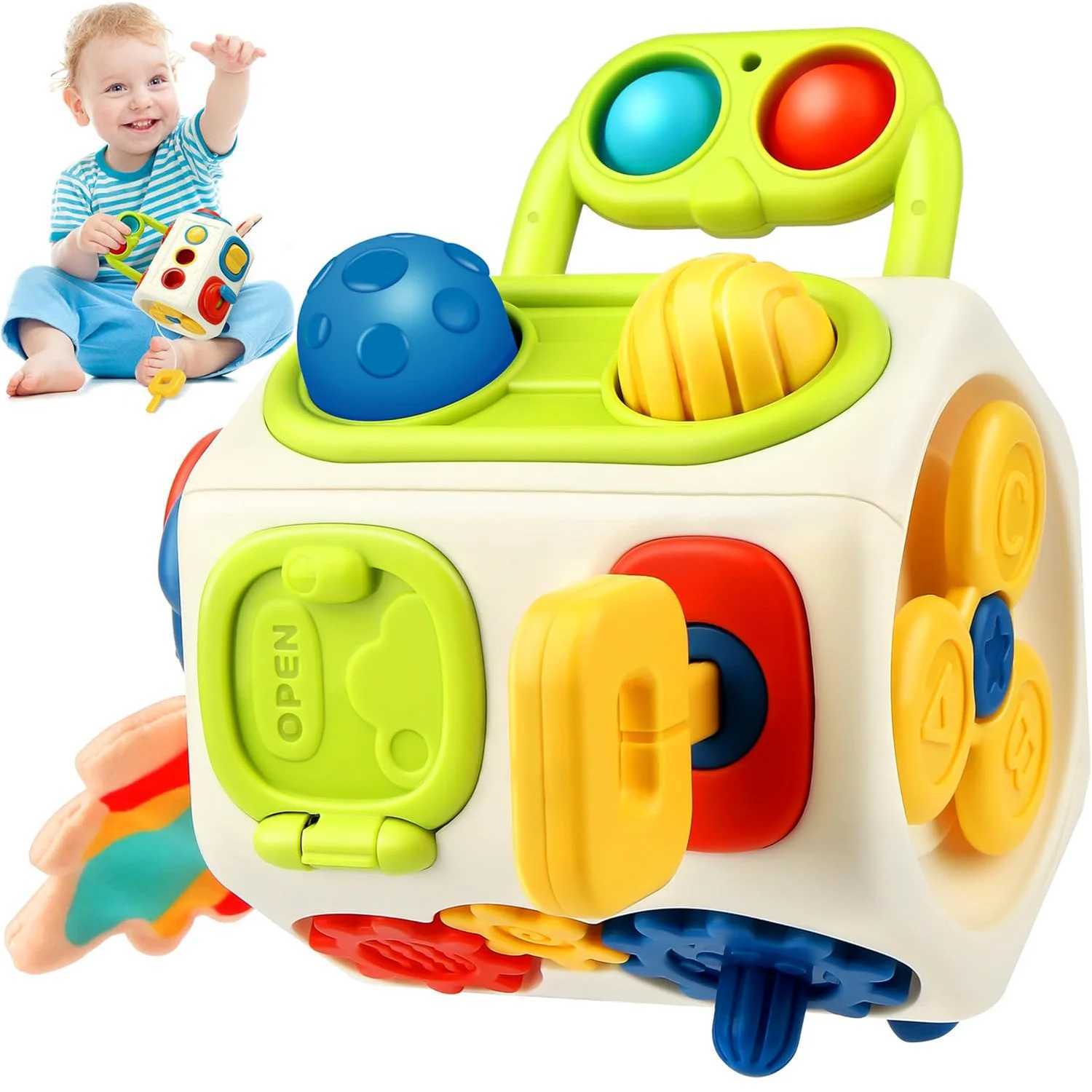 Montessori Busy Cube Toys for Toddler Sensory Activities Busy Board Early Educational Learning Travel Toys Gift for Kids C250913