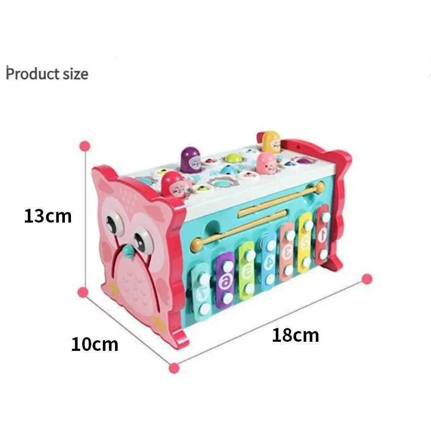 Multifunctional Xylophone Playing Color Fishing Toy Whackamole Toy Digital Clock Preschool Educational Toy for Child C250913