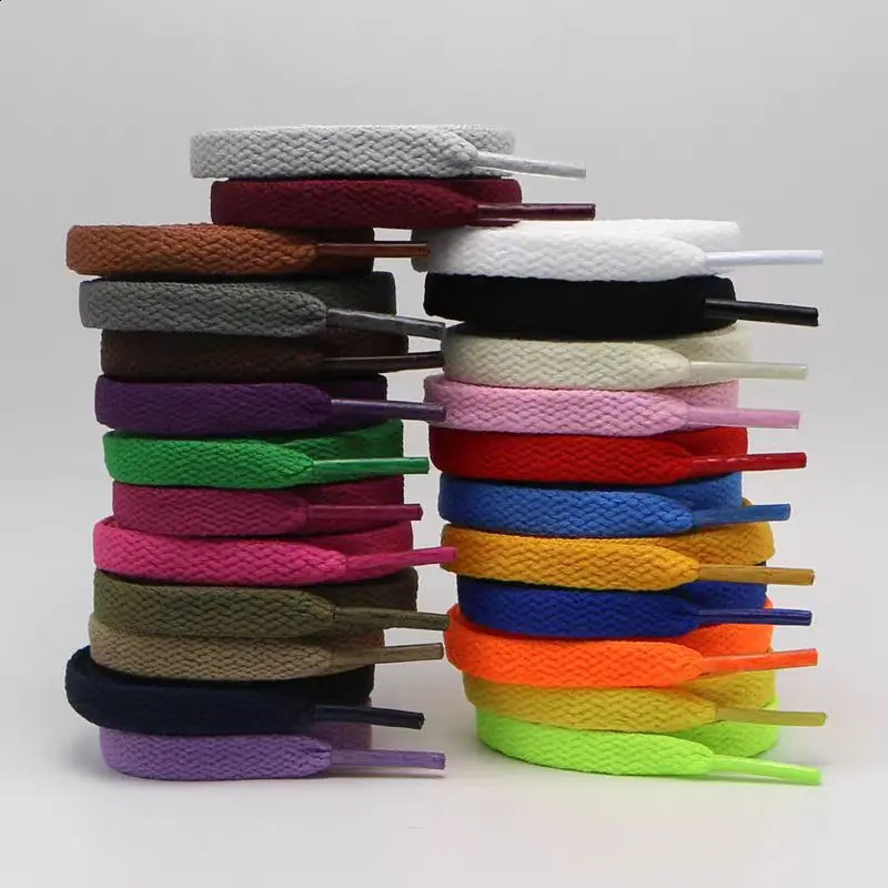 1Pair Flat Shoelaces for Sneakers 36colors Fabric Shoe laces White Black Shoe lace Boot Laces for Shoes Classic Soft Shoestrings 250912