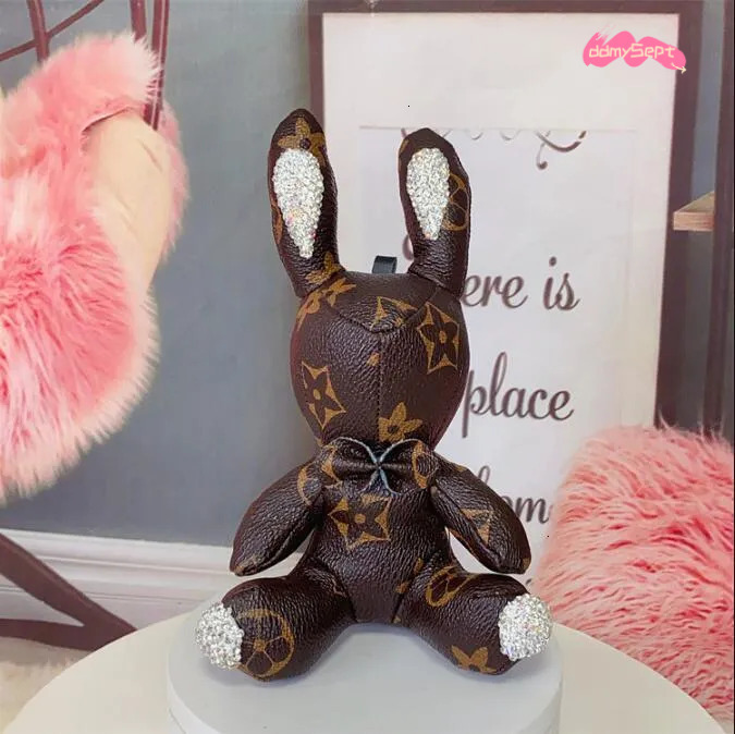Creative New Handmade Dia-Studded Rabbit Pendant Cute Car Keychain Couple Bag Charm tues1 ddmythur