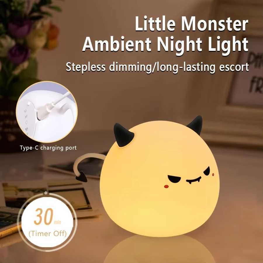 Cute Magician Night Light USB Rechargeable Bedside Nightlights Dimming For Childrens Halloween Party Holiday Gifts Bedroom Deco C251122