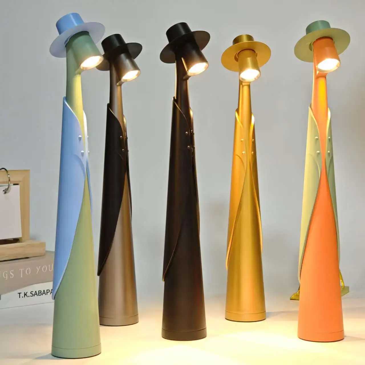 LED Table Lamp USB Rechargeable Atmosphere Lamp Bedroom Bedside Lamp Top Touch Dimming Study Lamp Light Night Portable Desk Lamp C251122