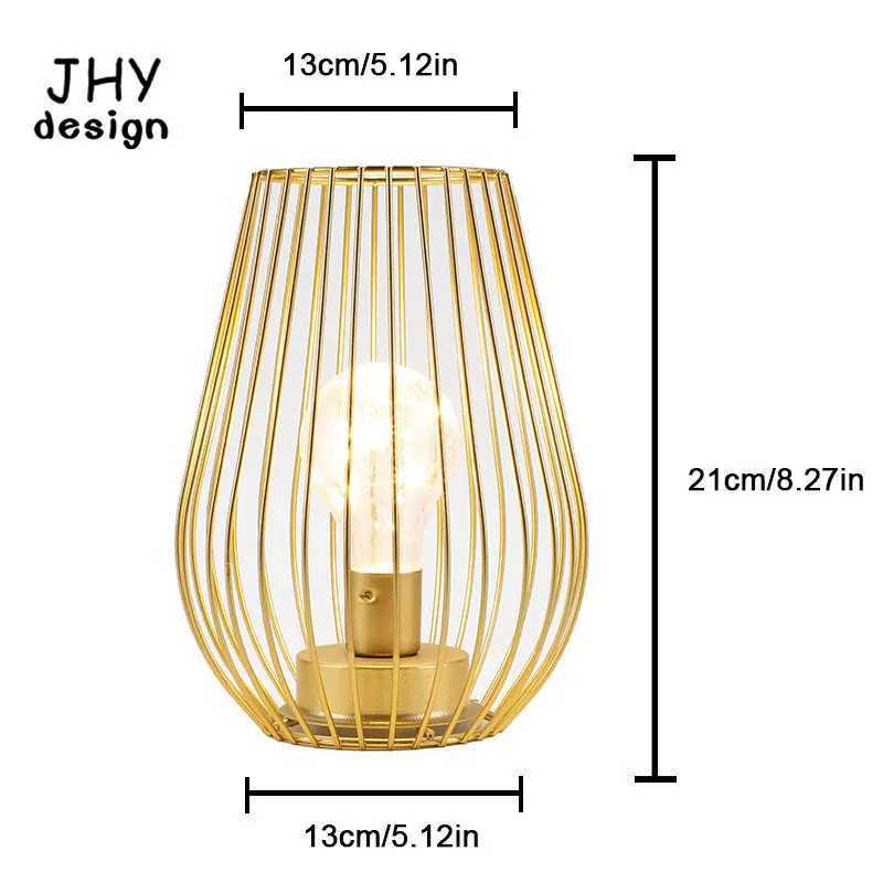 Golden Cage Table Lamp Battery Lanterns Cordless Lamp Battery Operated Lamp for Patio Garden Wedding Parties Indoor Outdoor C250913